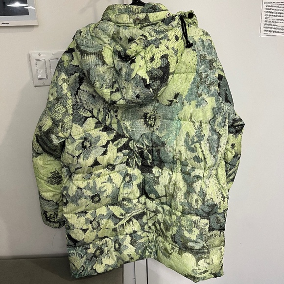 Ganni Green and Black Puffer Jacket sz S/M - Picture 2 of 2